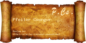 Pfeiler Csongor névjegykártya
